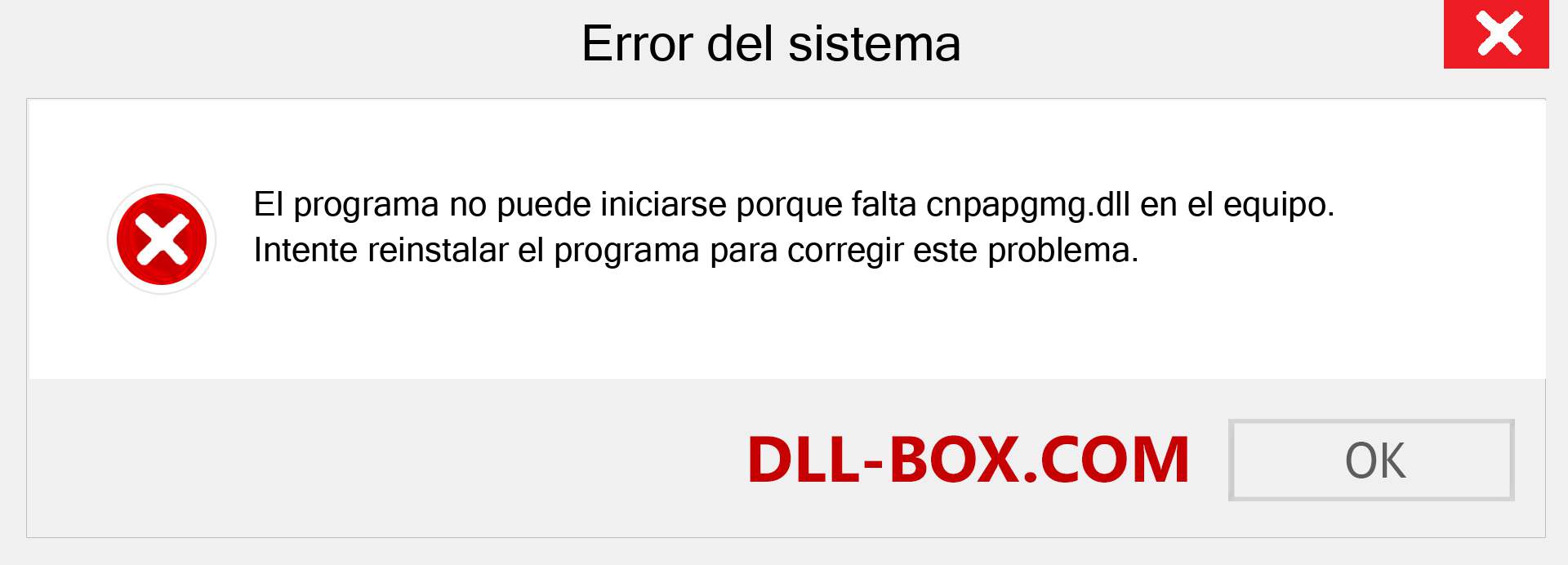 ¿Falta el archivo cnpapgmg.dll ?. Descargar para Windows 7, 8, 10 - Corregir cnpapgmg dll Missing Error en Windows, fotos, imágenes